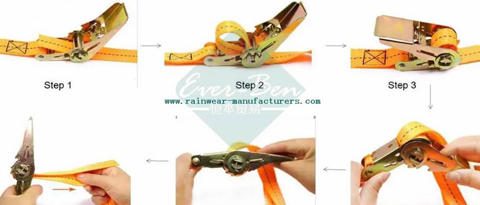 Orange ratchet tie down supplier-moving truck tie down straps wholesale